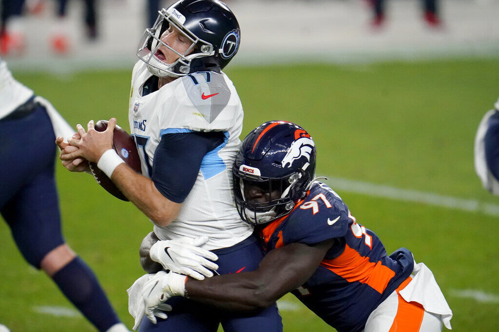 APTOPIX Titans Broncos Football